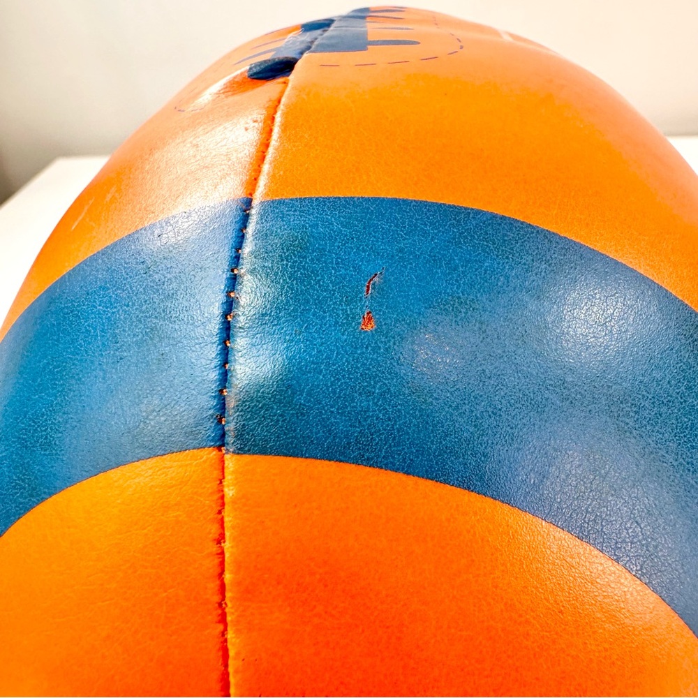 Vintage 1991 Denver Broncos Orange and Blue Stuffed Football NFL - Picture 16 of 16